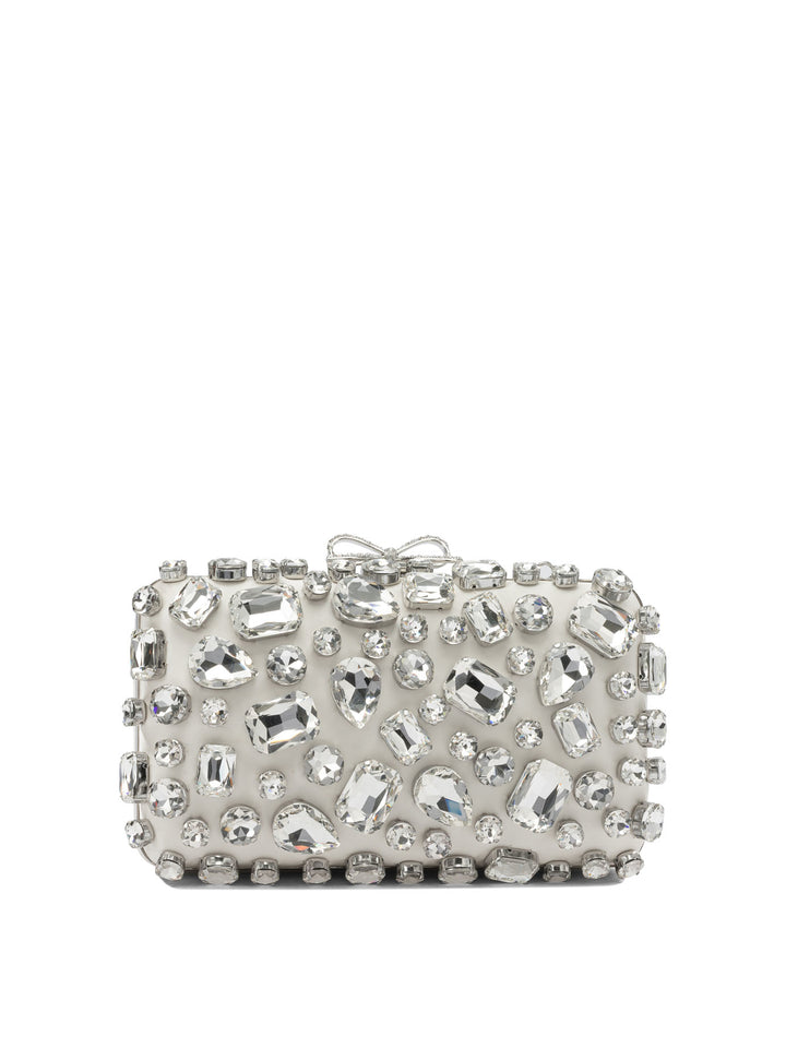 Self-Portrait Clutch With Crystals Clutches - Bianco | a32b8ac98eb26fbdc2ba87e1c2a4280038f84386