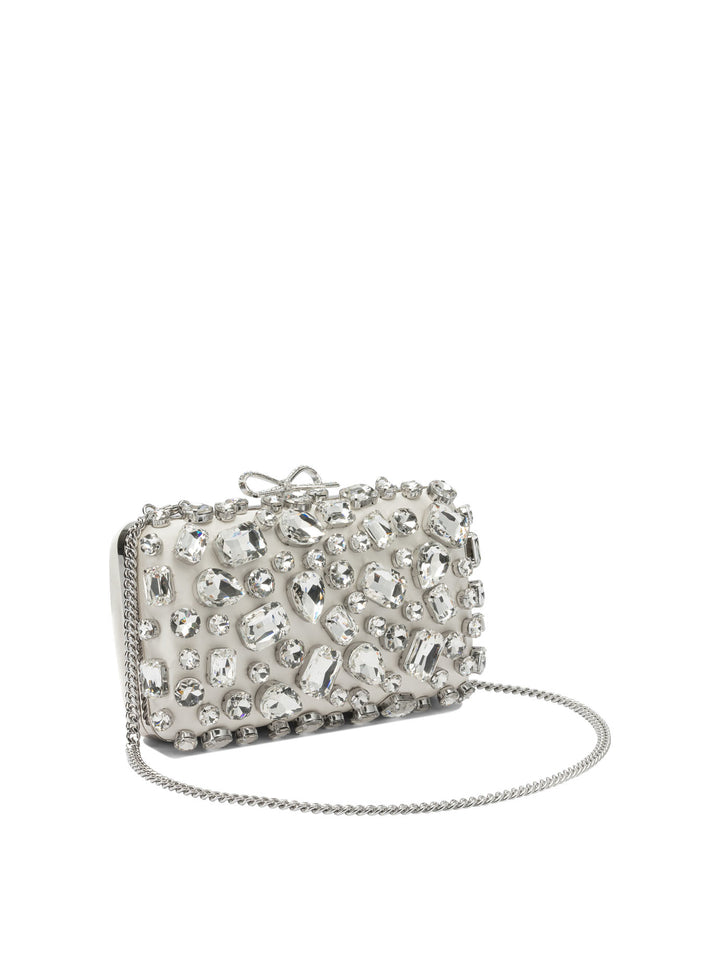 Self-Portrait Clutch With Crystals Clutches - Bianco | 914b6b7ae97b146ef182cb95cf708f908e7d3103