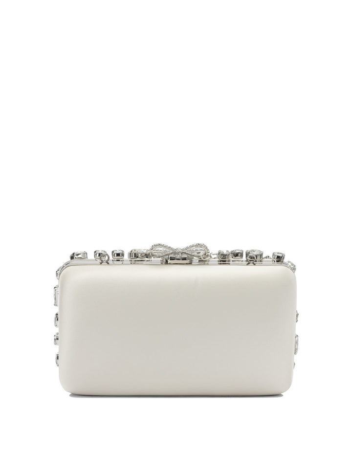 Self-Portrait Clutch With Crystals Clutches - Bianco | e704af640ea37e064eac0bb3da715b6167985553