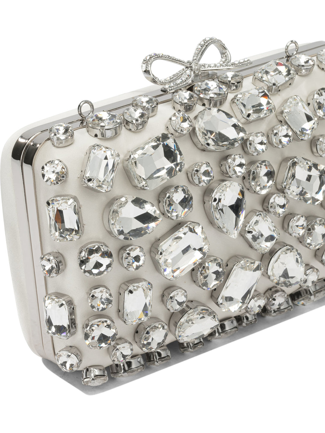 Self-Portrait Clutch With Crystals Clutches - Bianco | 145f42ddc8c0e2c02ca0a0ba582279bae96020a1