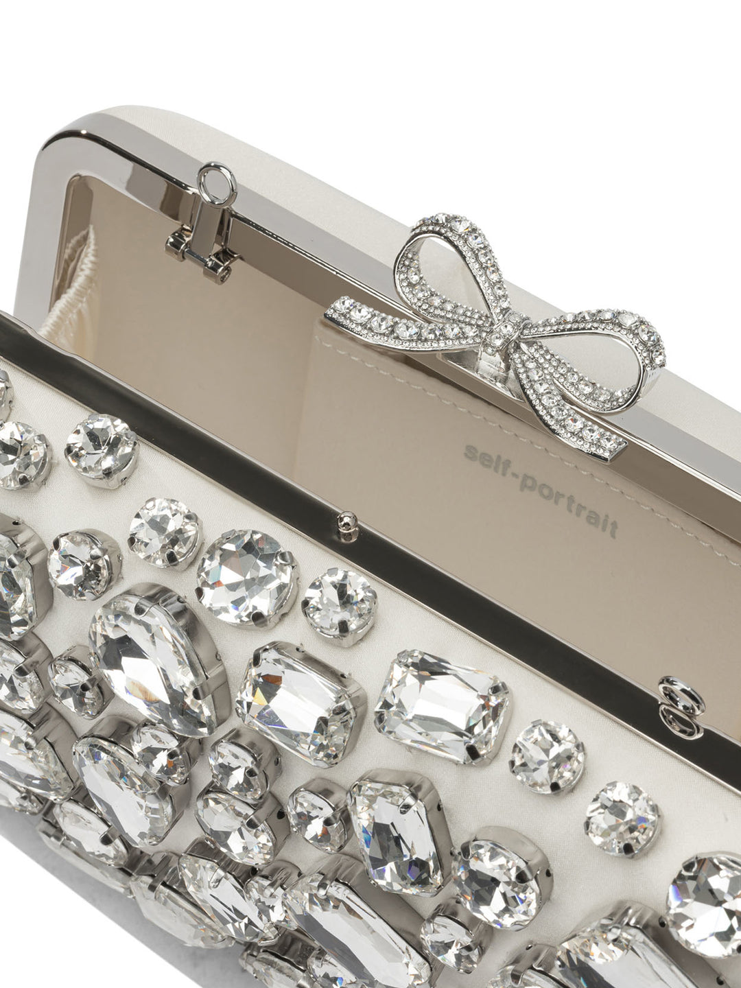 Self-Portrait Clutch With Crystals Clutches - Bianco | 6c722e920786fb3b4766b4147d87da6fd7ccbb0c