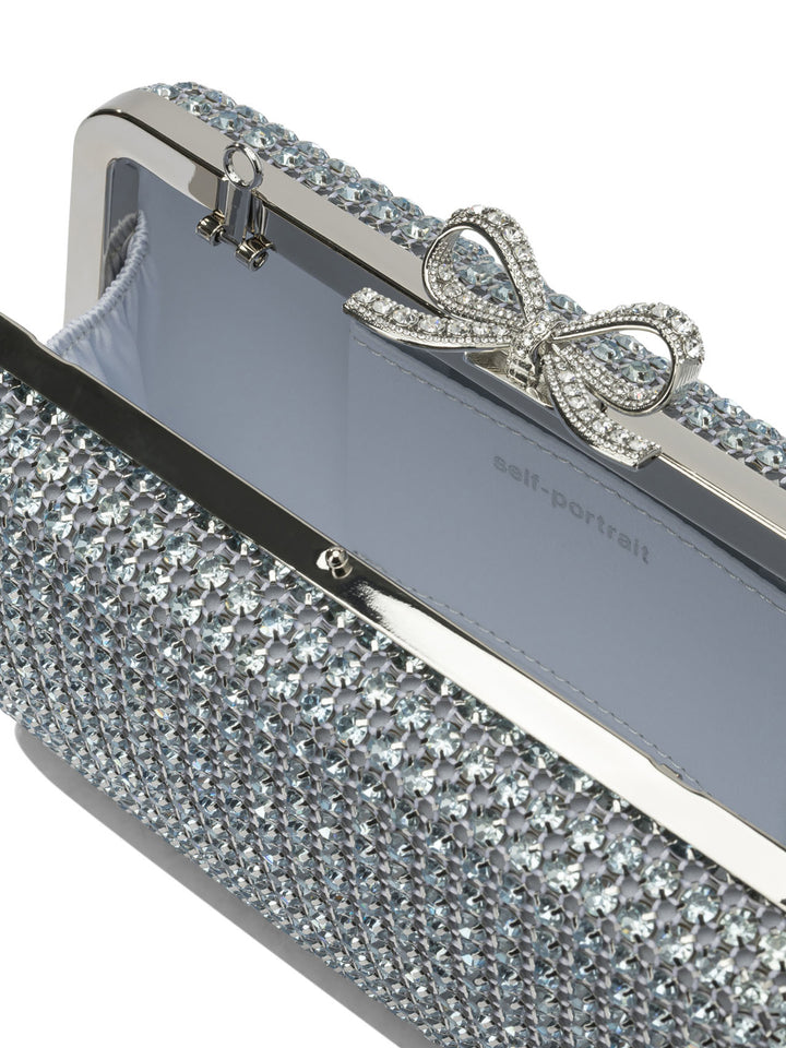 Self-Portrait Clutch With Crystals Clutches - Light blue | 2e462505b5030a8a6669ed155201e6da994b6c6a