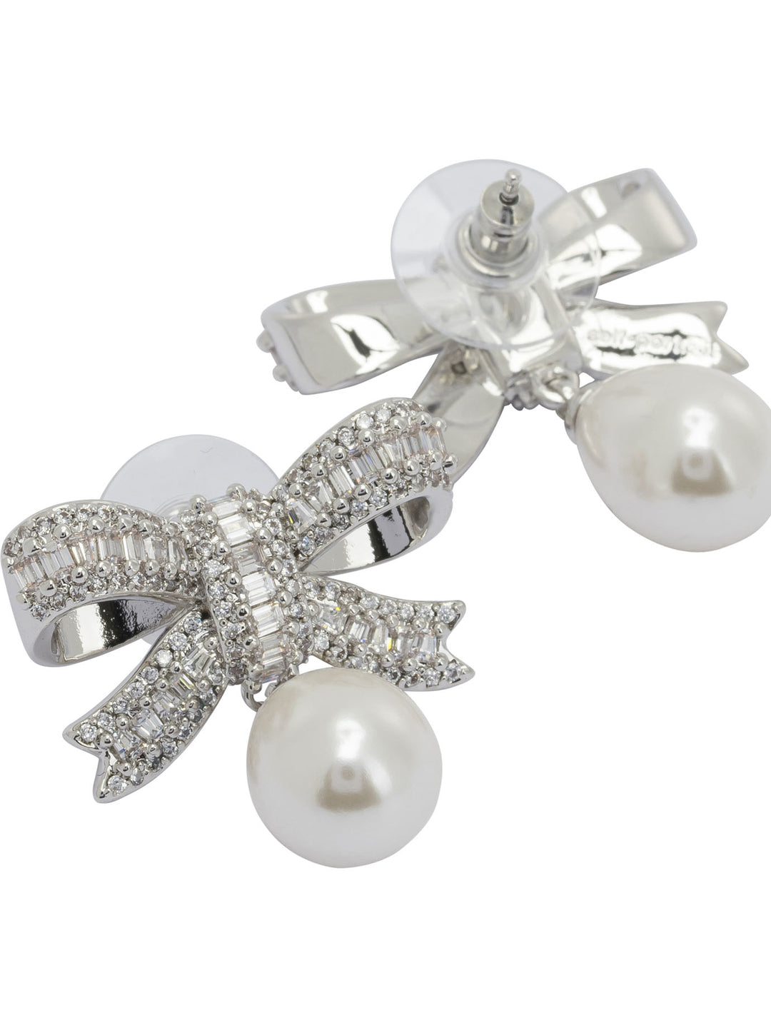 Self-Portrait Drop Earrings With Pearls And Crystals Jewels - Silver | 5c2dc0d2f0dd2d2bc7b3381fcf5208a73f8abedd