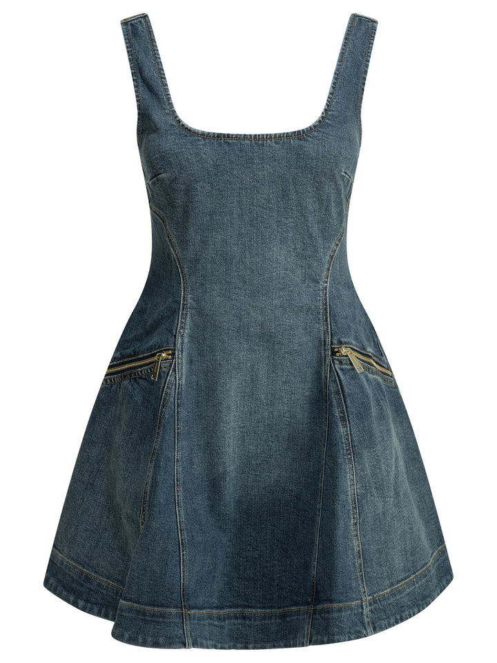 Self-Portrait Short Flared Dress Abiti - Blu | cc73fb3a01b10452941ef4c45bb91168969ab02d