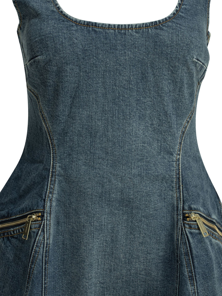 Self-Portrait Short Flared Dress Abiti - Blu | cab1a6628909ed7513fd7993575c62c69be909c1