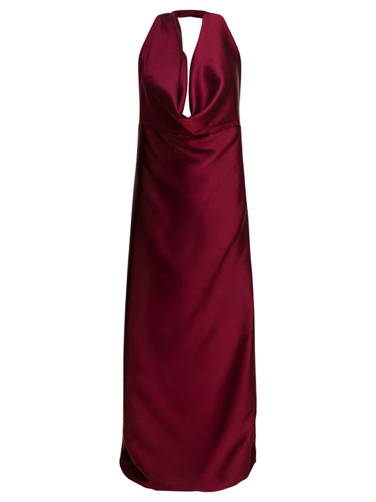 Flared Dress With American Neckline Abiti Rosso