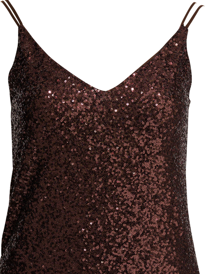 Semper Long Sequined Dress Abiti - Marrone | 17b3154f4de0ff47b46a2e46901f3d1f780b38f6