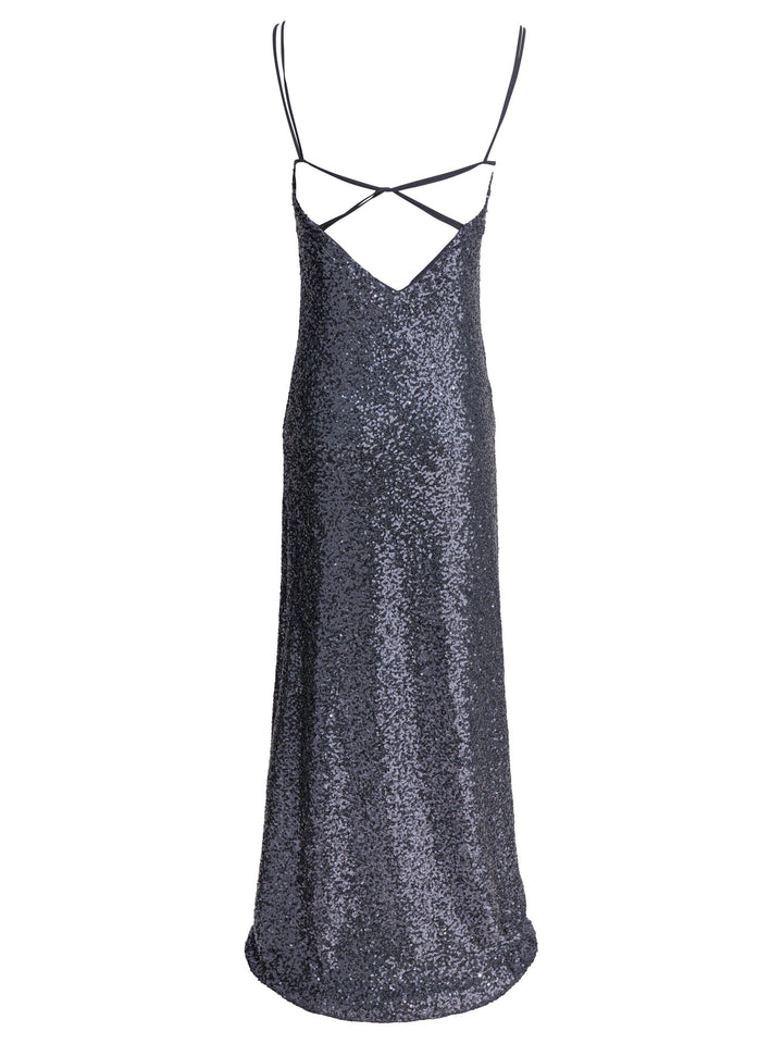 Semper Long Sequined Dress Abiti - Grey | de1fcf246802e7386e58bc58024509dc799f0ccb