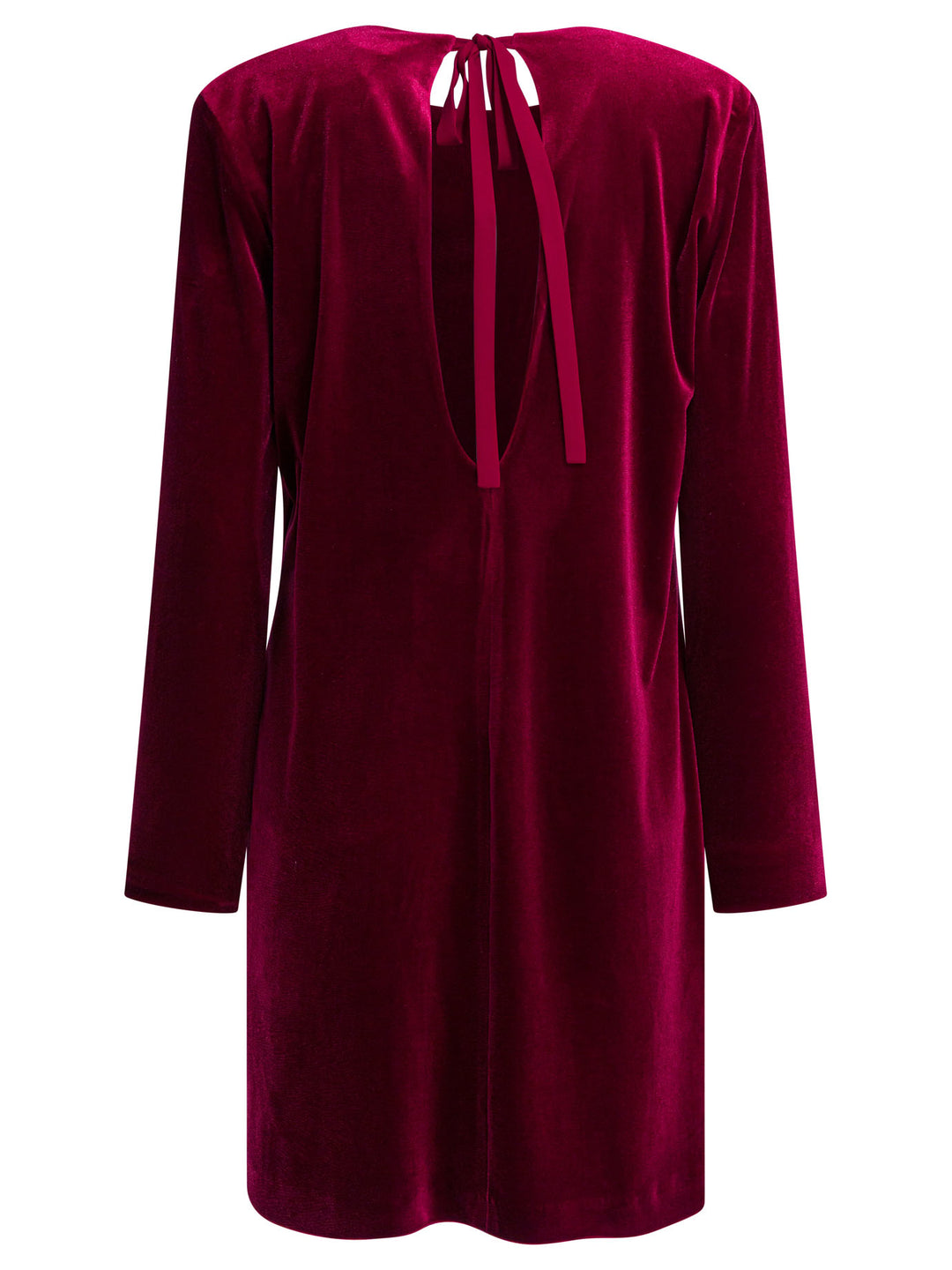 Semper Short Velvet Dress Abiti - Bordeaux | adec77751dbdf7c38ae861146987e2d20d9da255