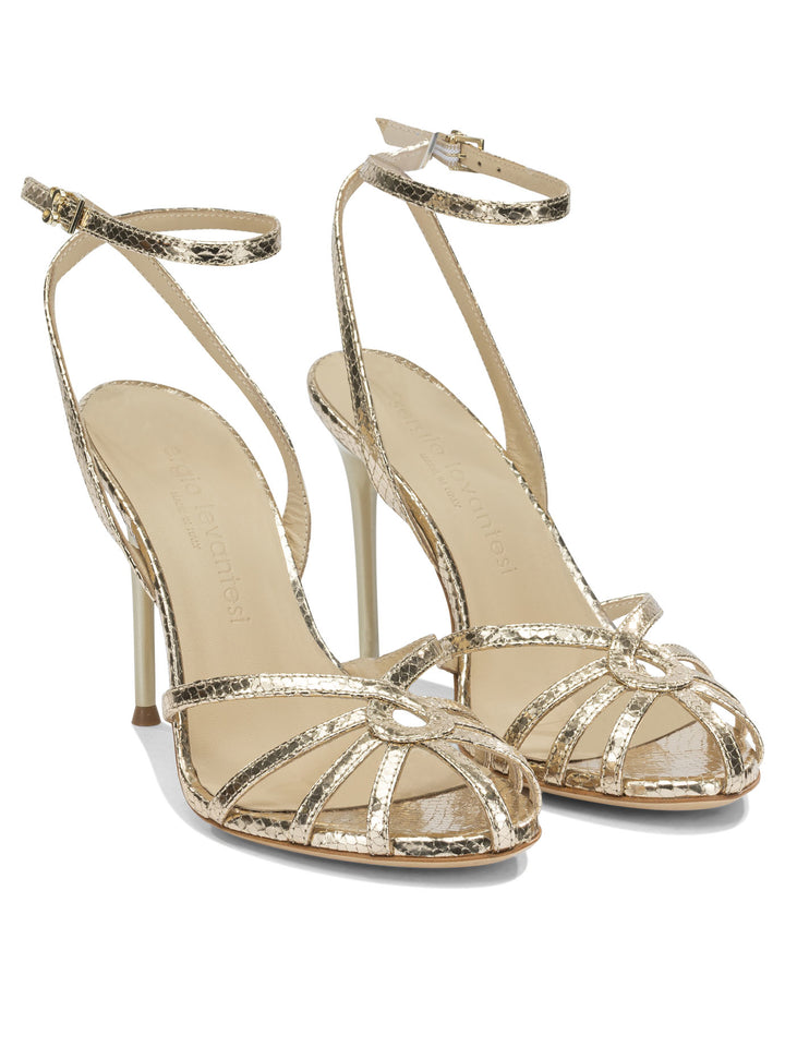 Sergio Levantesi 100mm Heeled Sandali - Oro | e41045f7ec6846bfa51a2e9e2821a9f6d4f24e3f
