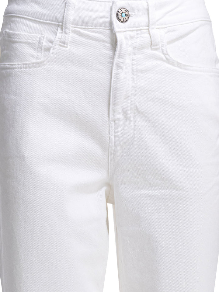 Shaft Jeans Arch Drill Stretch Jeans - Bianco | 24d6d5853f878a23d7aa9062450262c386e87159
