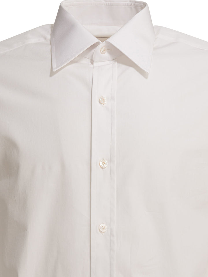 Tom Ford Stretch Poplin Shirts - Bianco | 43d6590f73314a676ce9bc6a39d2fe215ca02bab
