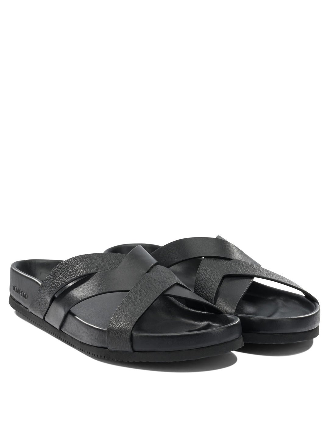 Tom Ford Braided Leather Slides Sandali - Nero | 8c8f38bd34e4d9851fbd3e6bdbbb9030ff12047e