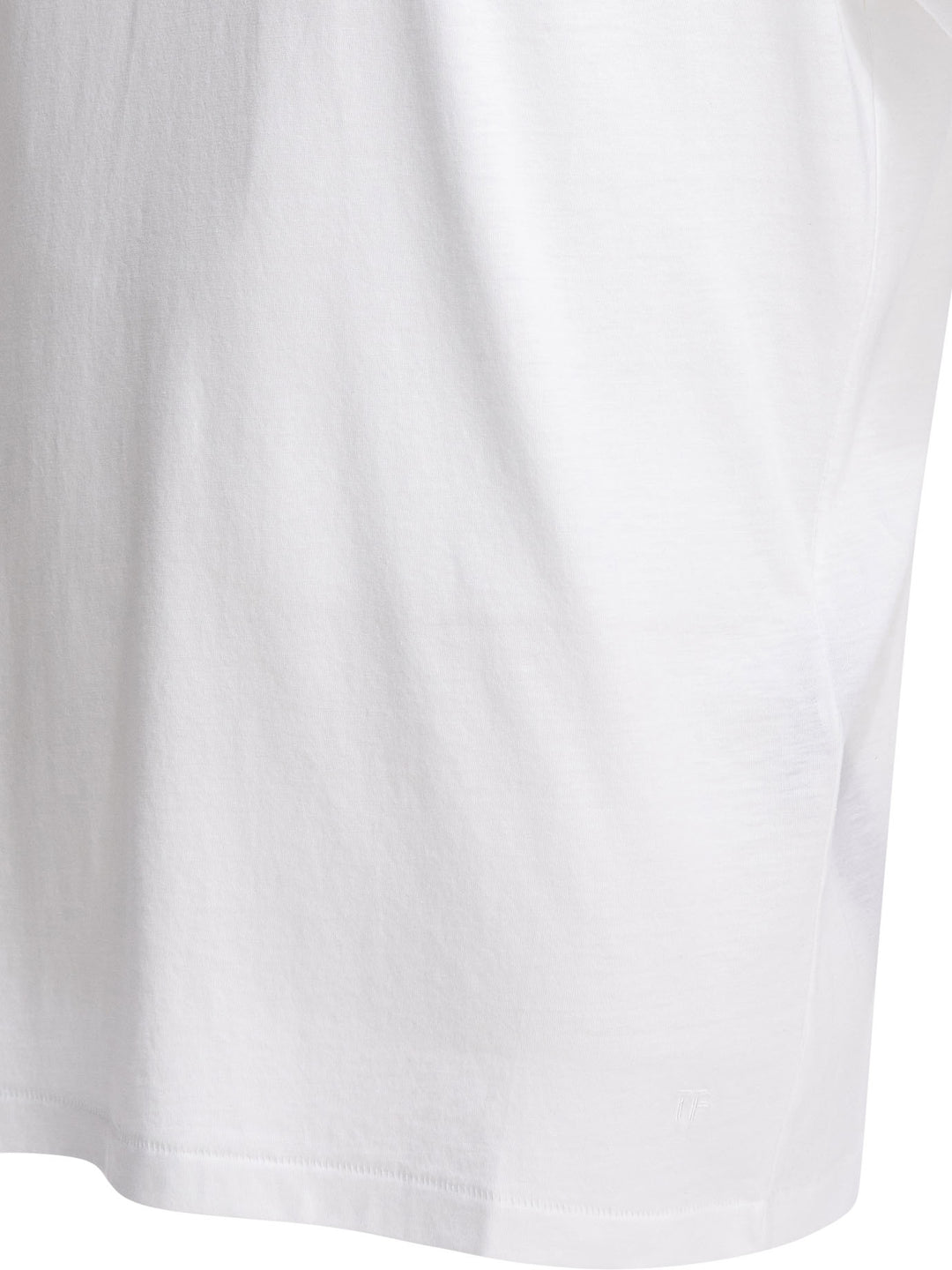 Tom Ford Lyocell And Cotton T-Shirt T-shirts - Bianco | 51c0d132defecad9d683aca70eb6c7bf991a9a7b