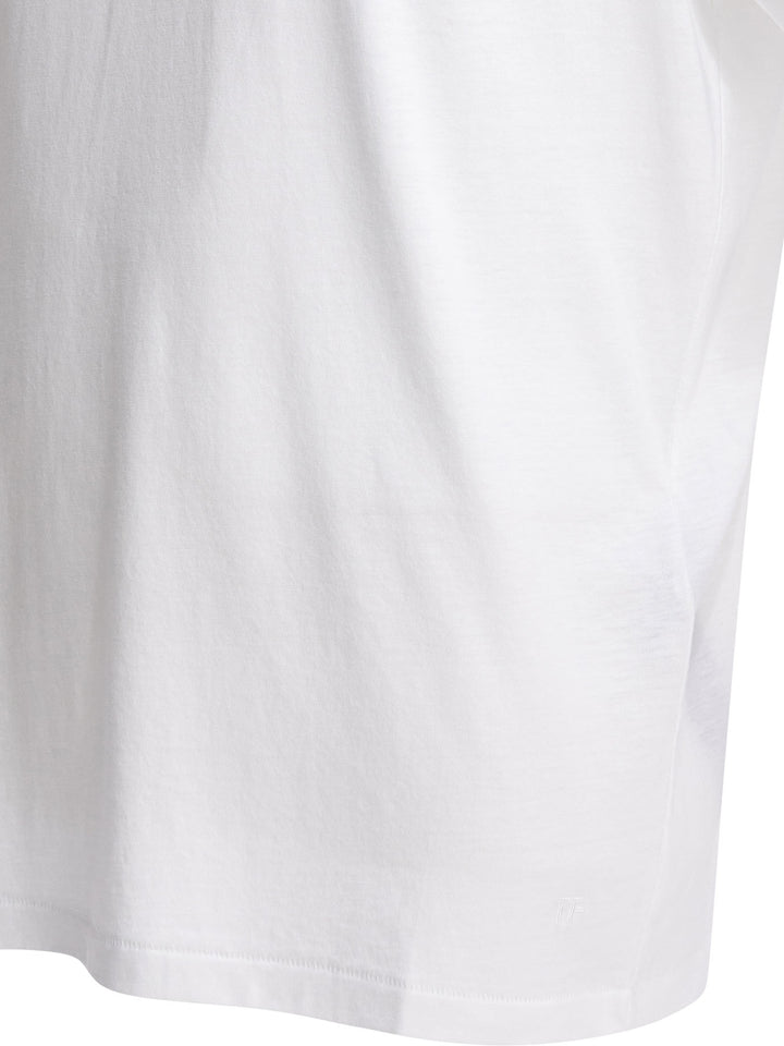 Tom Ford Lyocell And Cotton T-Shirt T-shirts - Bianco | 51c0d132defecad9d683aca70eb6c7bf991a9a7b