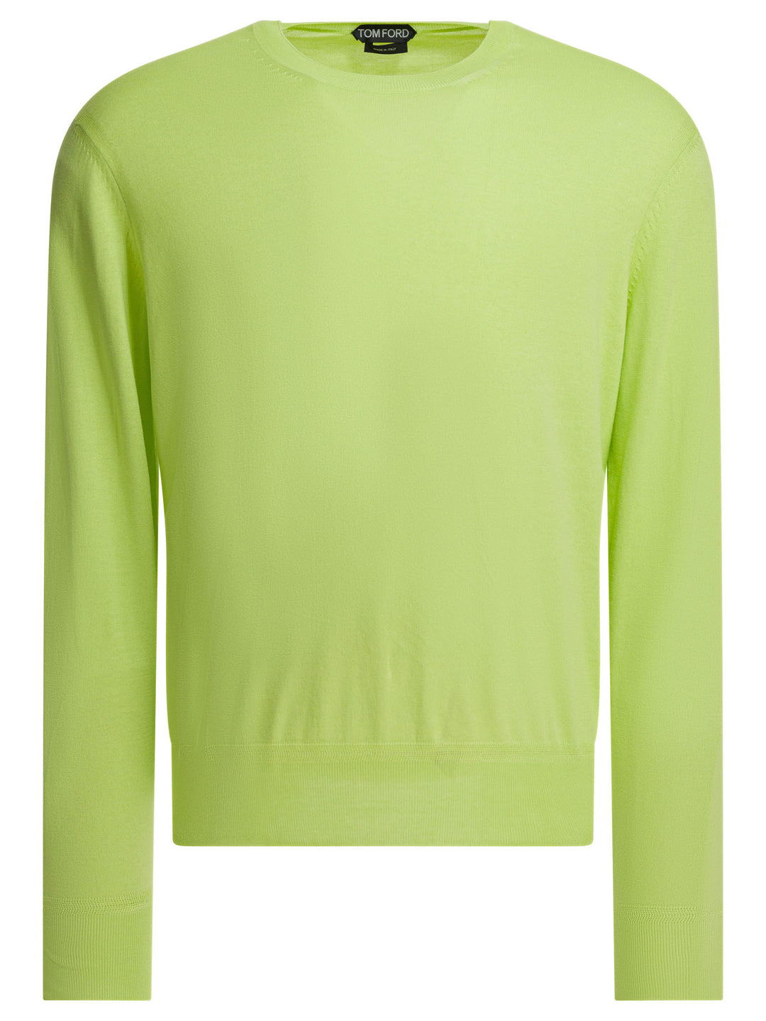 Tom Ford Cotton Crewneck Sweater Knitwear - Verde | 0a5b4a97a8e2ecc1d157bf32acc17f49b781ce05