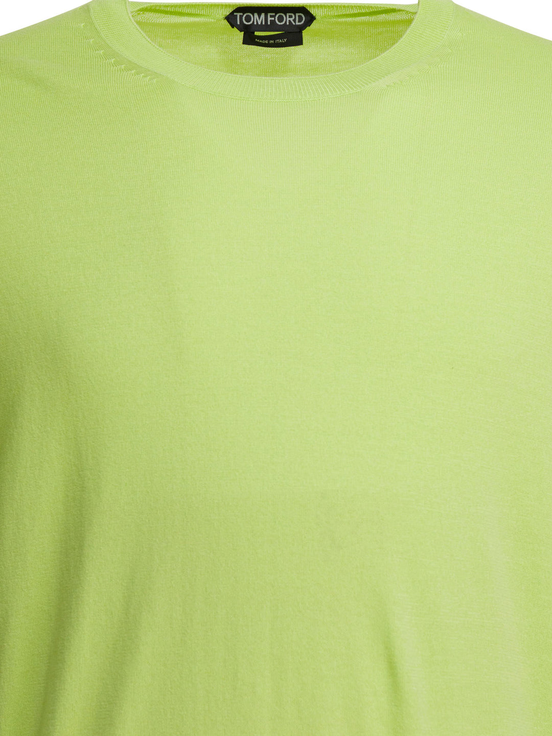Tom Ford Cotton Crewneck Sweater Knitwear - Verde | ccd85020af2ad266071fcb1f0ac3689f9e94095f