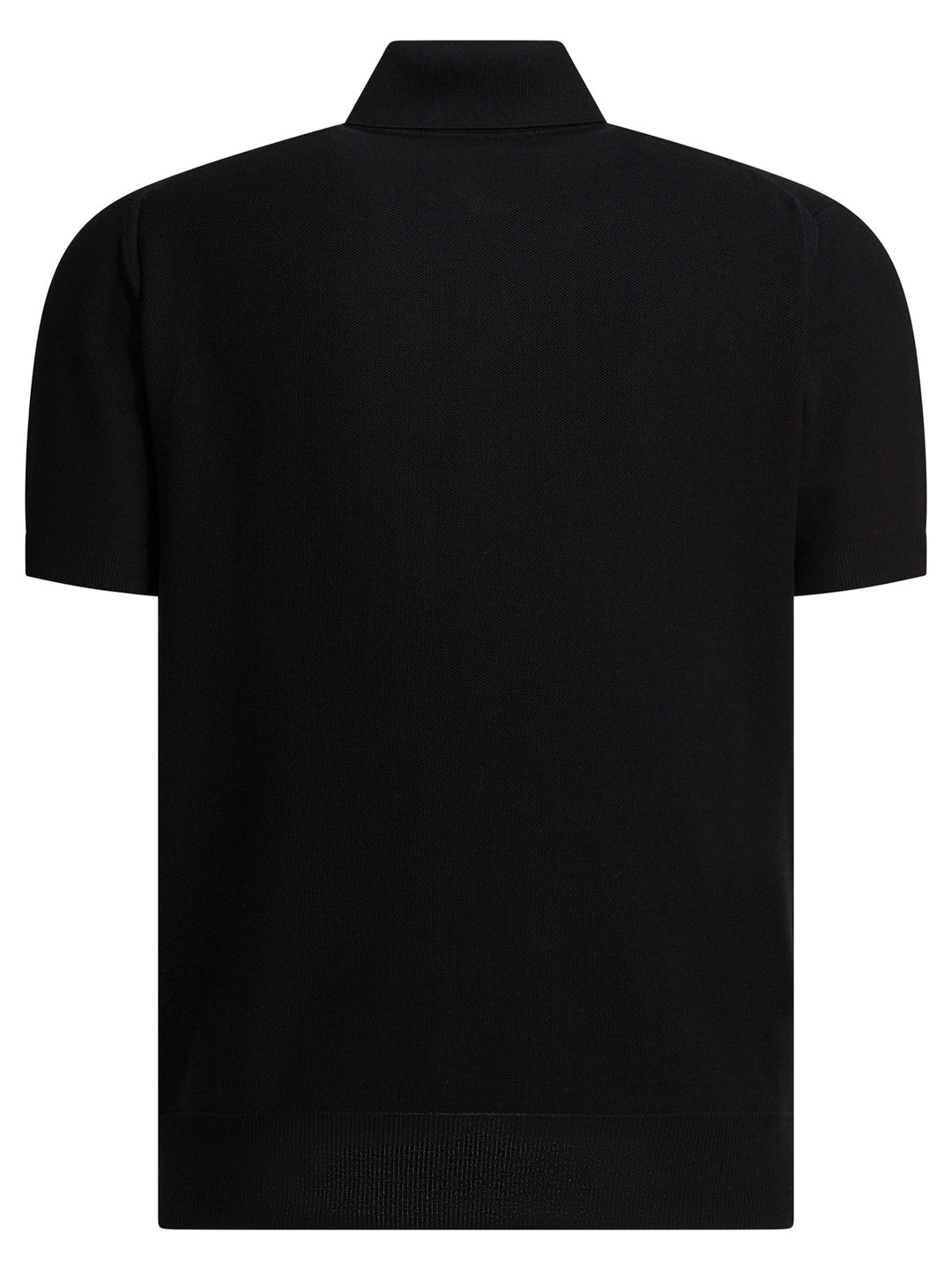 Tom Ford Silk And Cotton Pique Polo Shirt Polo shirts - Nero | 7e75a6ac1dc9894e70f1342da015ebb07fdd1e7e