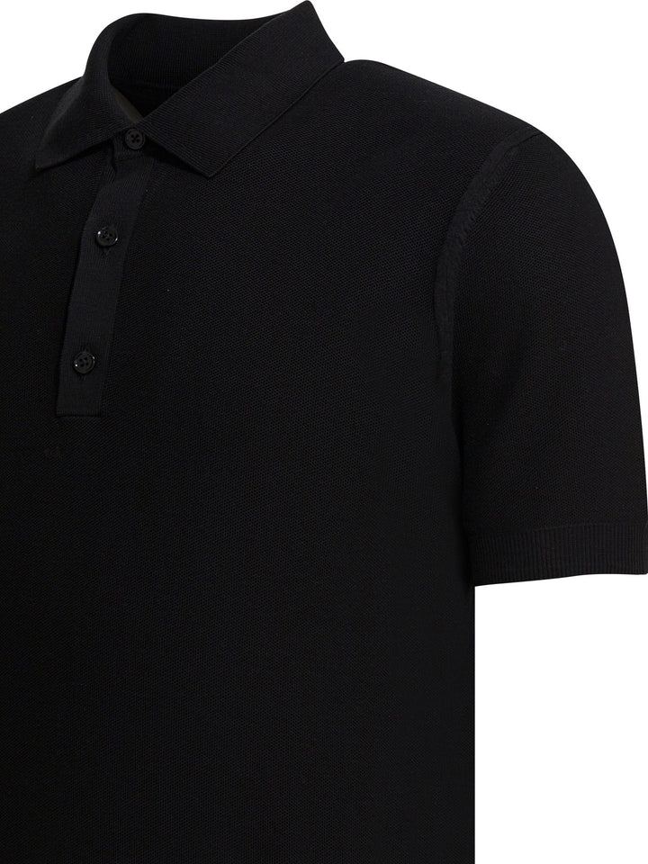 Tom Ford Silk And Cotton Pique Polo Shirt Polo shirts - Nero | c25417a0ebc3b71d6b5af4b98a1ab1a369b4afe3