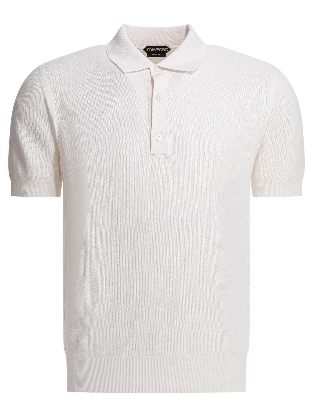 Tom Ford Silk And Cotton Pique Polo Shirt Polo shirts - Bianco | ecfa69e9d22c664810cc2454e3781d1958598e1a