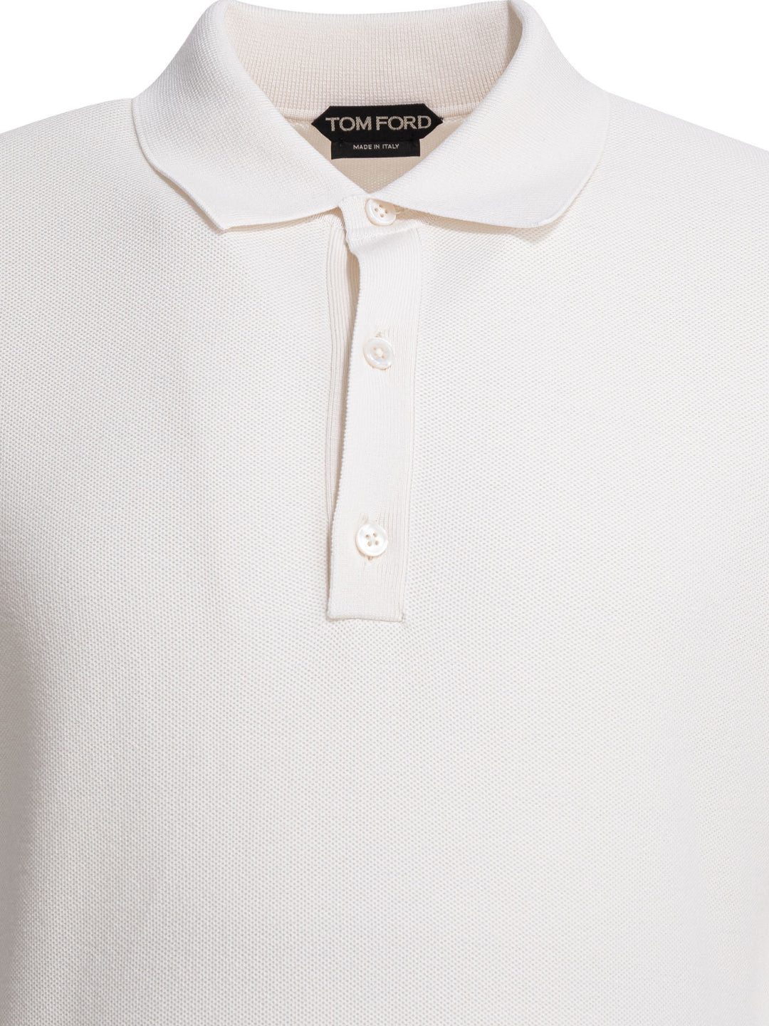Tom Ford Silk And Cotton Pique Polo Shirt Polo shirts - Bianco | 9d79fca9e54aa2dbfb83bd7372a16529d9653222