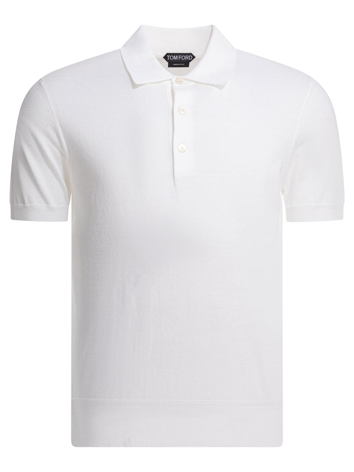 Tom Ford Cotton Knit Polo Shirt Polo shirts - Bianco | d09115032ff690028775f34201c59f3375de408f