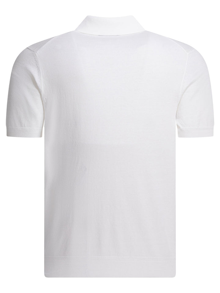 Tom Ford Cotton Knit Polo Shirt Polo shirts - Bianco | 8814c8f851fd3833045ddb82294f055295fbda2c