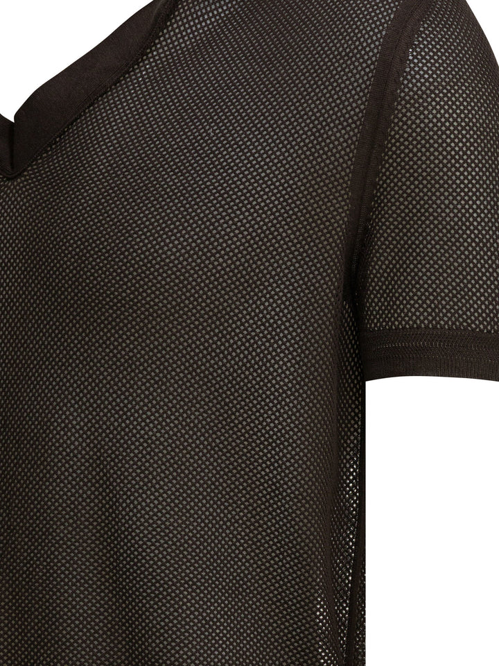 Tom Ford Silk Blend Buttonless Polo Shirt Polo shirts - Marrone | 579e4915ce7d4edad23127dfc4a8b260e8fd1e01