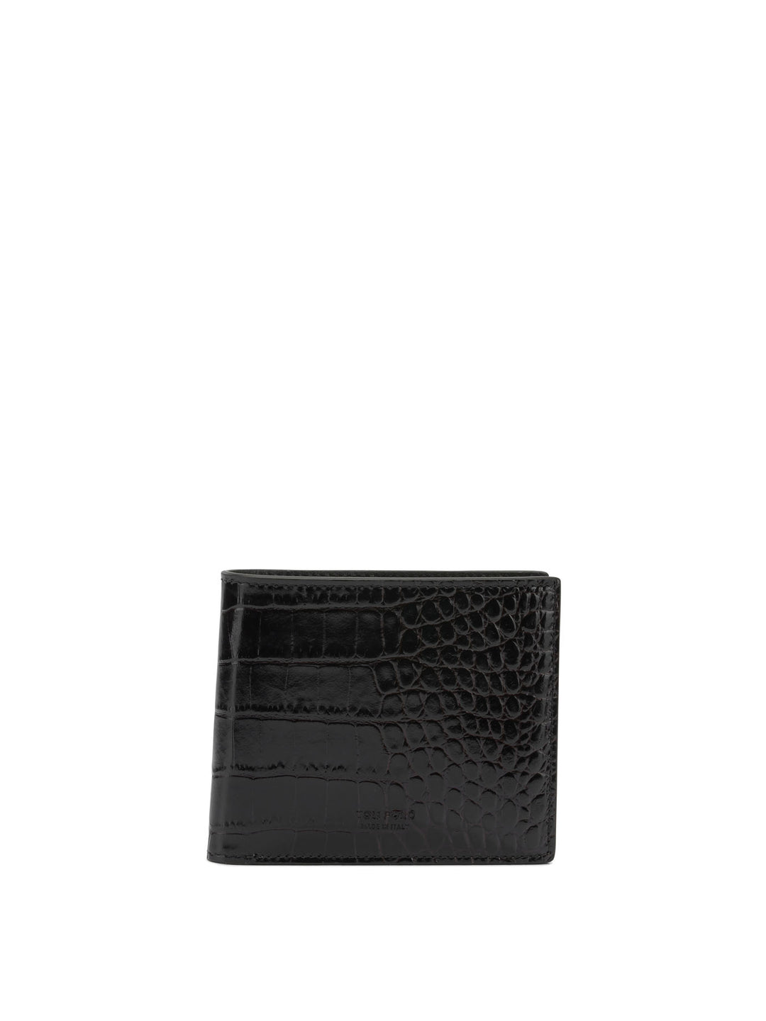 Tom Ford Crocodile-Effect Bi-Fold Wallet Wallets & Card holders - Marrone | 8c690bef8ace7edbfc534dfb4ee2aa35c7fff4f9