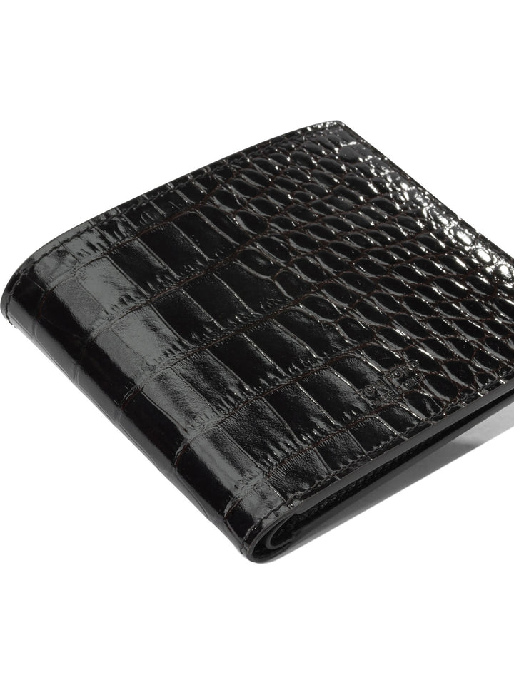 Tom Ford Crocodile-Effect Bi-Fold Wallet Wallets & Card holders - Marrone | 827aab504c21c97985e002f2dac209586498557c