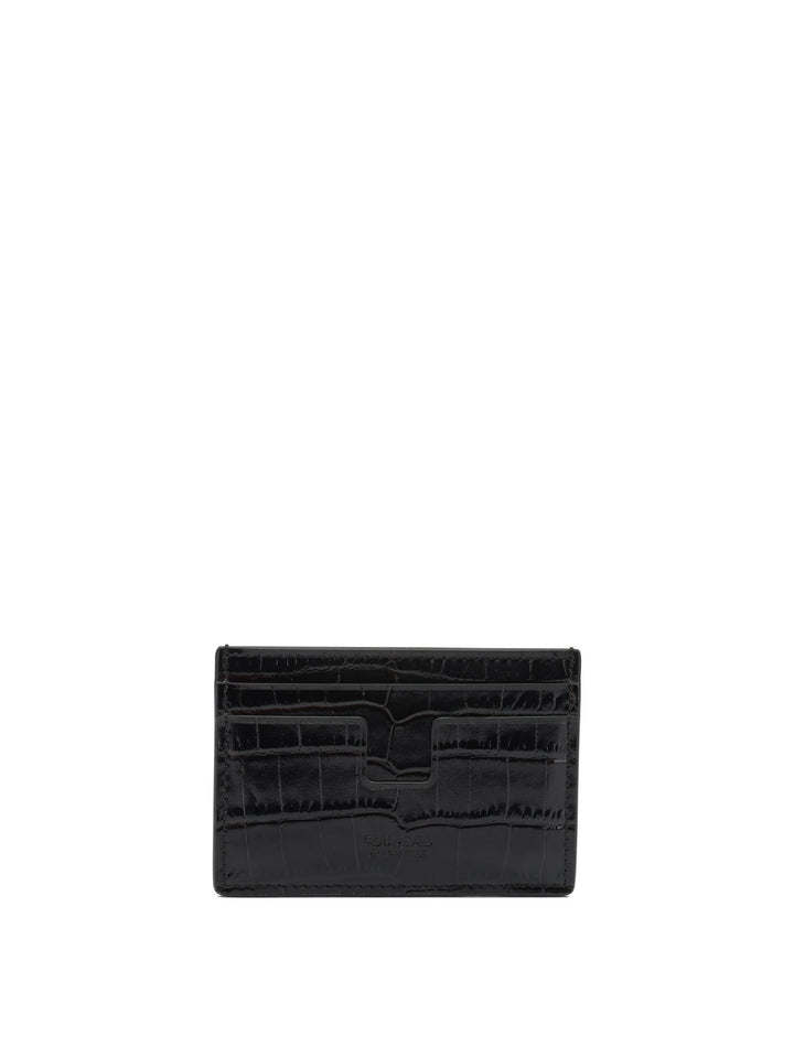 Tom Ford Crocodile Effect Card Holder Wallets & Card holders - Marrone | c5c5409ab91f99d032ea6fb5eb48483d18747a6a