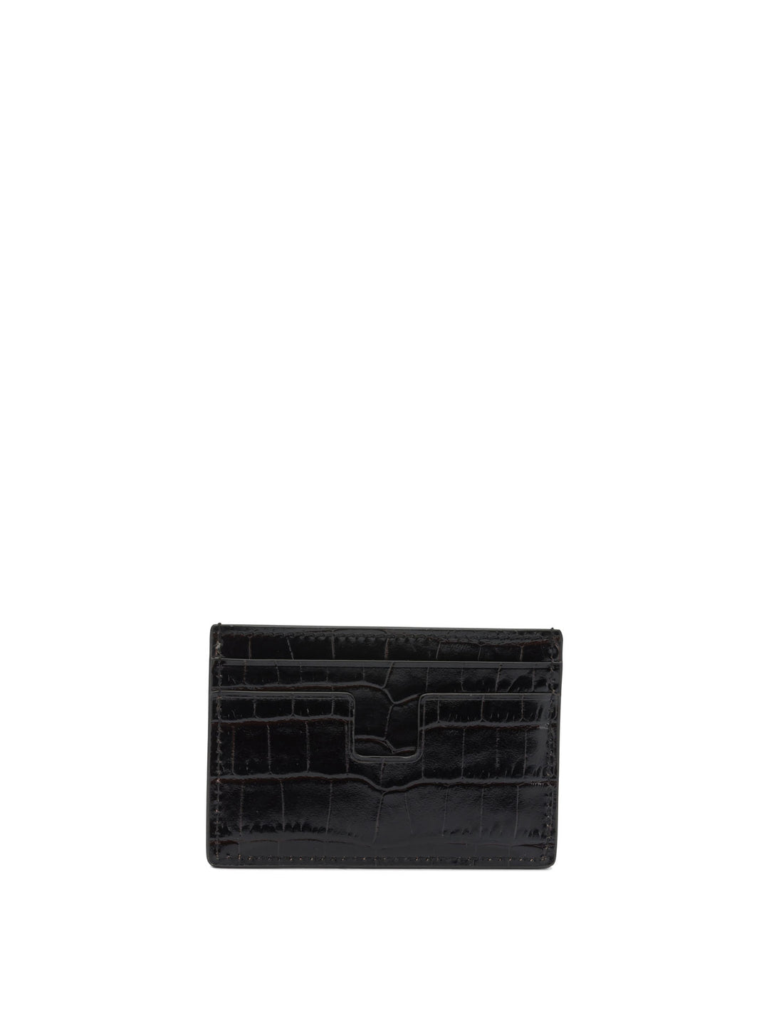 Tom Ford Crocodile Effect Card Holder Wallets & Card holders - Marrone | 2251800e7b2b53c5f49f40cd9ac340d5798def6e