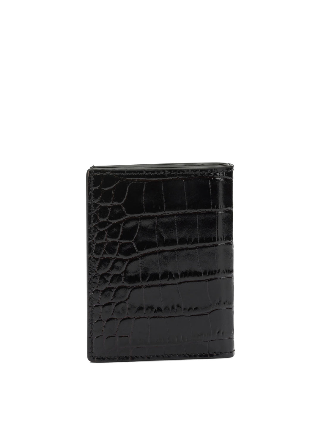 Tom Ford Crocodile-Effect Folding Card Holder Wallets & Card holders - Marrone | 4af1c7ba928a0de0d136046dbb5c76d69a9b6e82