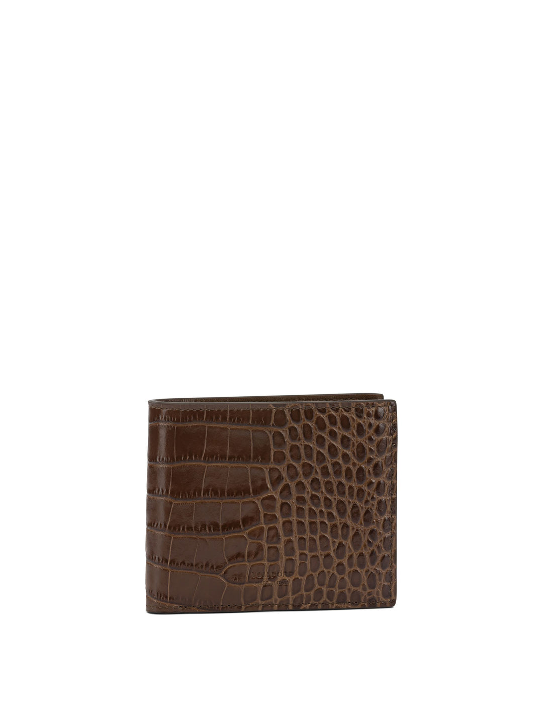 Tom Ford Crocodile Print Leather Wallet Wallets & Card holders - Marrone | 7a27f1639dc2c98b303d69fe3a5c5b1cf14f3713