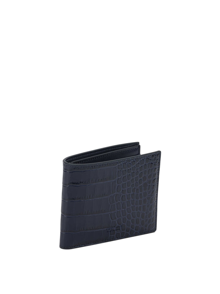 Tom Ford Crocodile Print Leather Wallet Wallets & Card holders - Blu | 204aa5e7df71bb4dc28da74f735147782850b439
