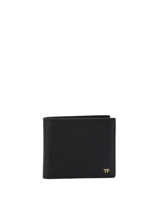 Small Grain Leather Bifold Wallet Wallets & Card Holders Nero
