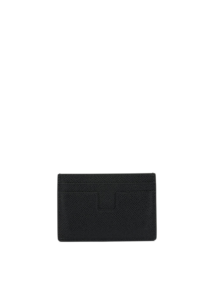Tom Ford Small Grain Leather Card Holder Wallets & Card holders - Nero | 00e4ba9eac779446c73bff260bc9a306ae5c618e