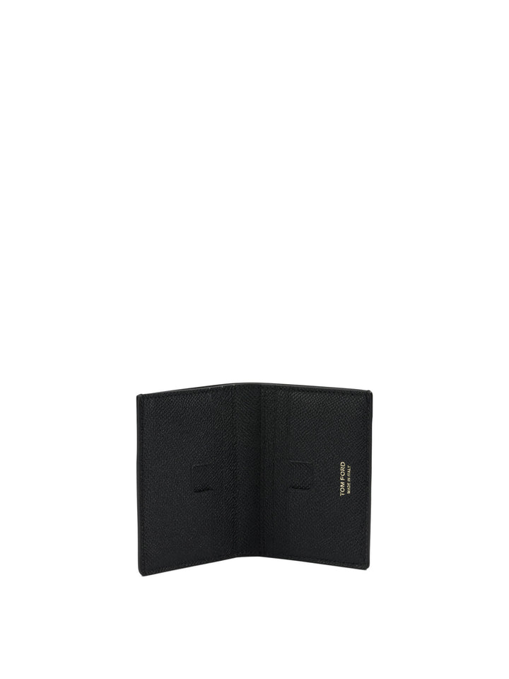 Tom Ford Small Grain Leather Folding Card Holder Wallets & Card holders - Nero | c15f090f24f579ecb091db8653dcf44bed573c12