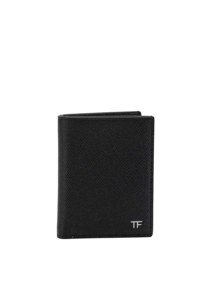 Tom Ford Small Grain Leather Folding Card Holder Wallets & Card holders - Nero | 87e34127d67eca10b966eb3dad47d5dac3e6e69c