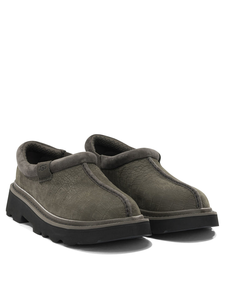 Ugg Tasman Lug Embossed Loafers & Slippers - Grey | 0d21a6c66a04a1a48faae956e2cf3c30fa7983a5
