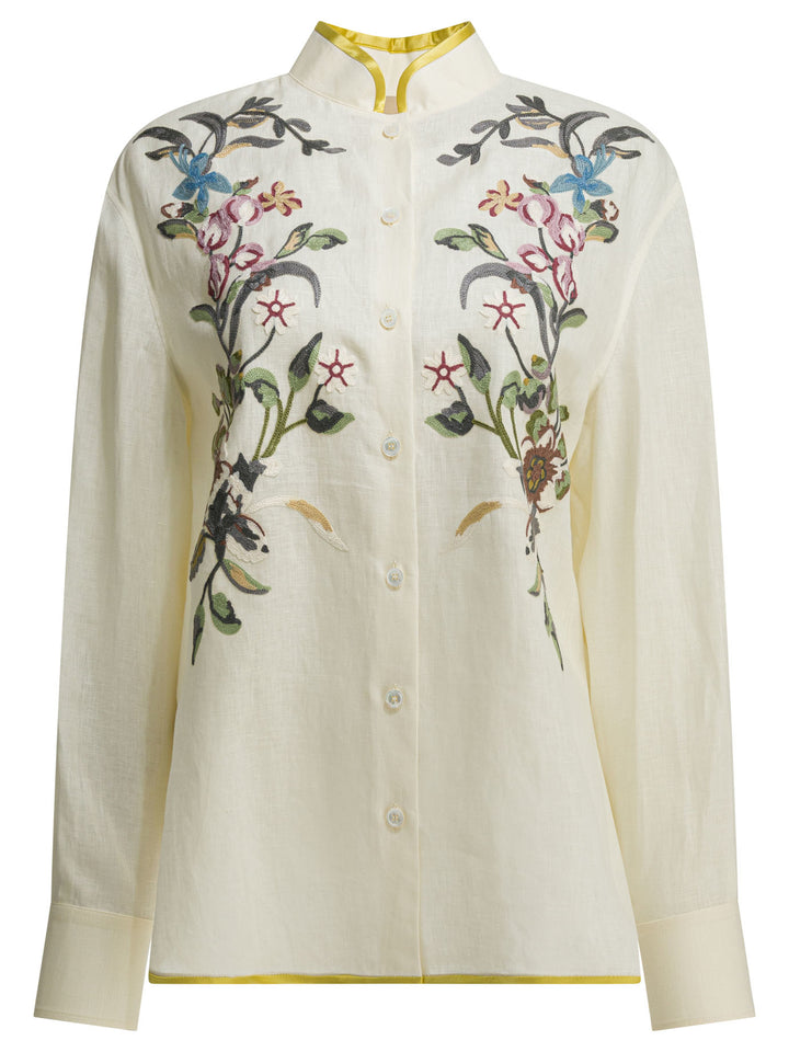 Valentino Embroidered Casual Shirt Shirts - Bianco | ebff231cb408ff947ebd0430f41aa2c4b3fa2a62