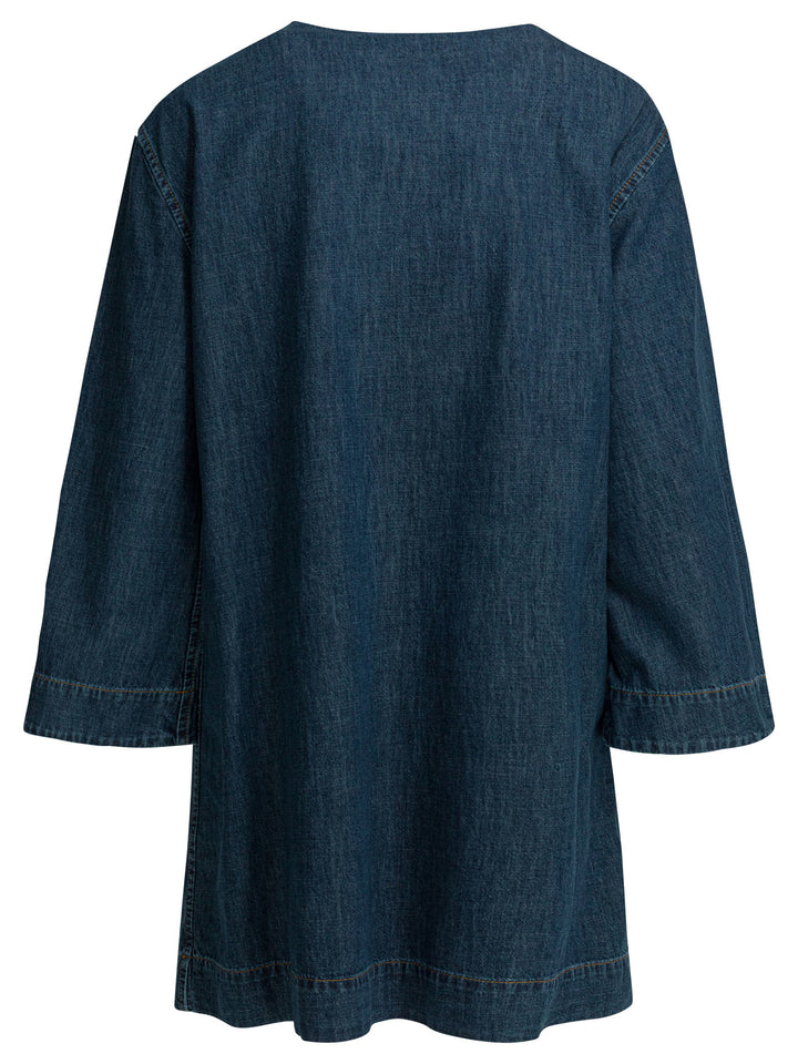 Valentino Short Denim Dress Abiti - Blu | 57695c0a9253a61e8ea400dbeaafeab8360920e3