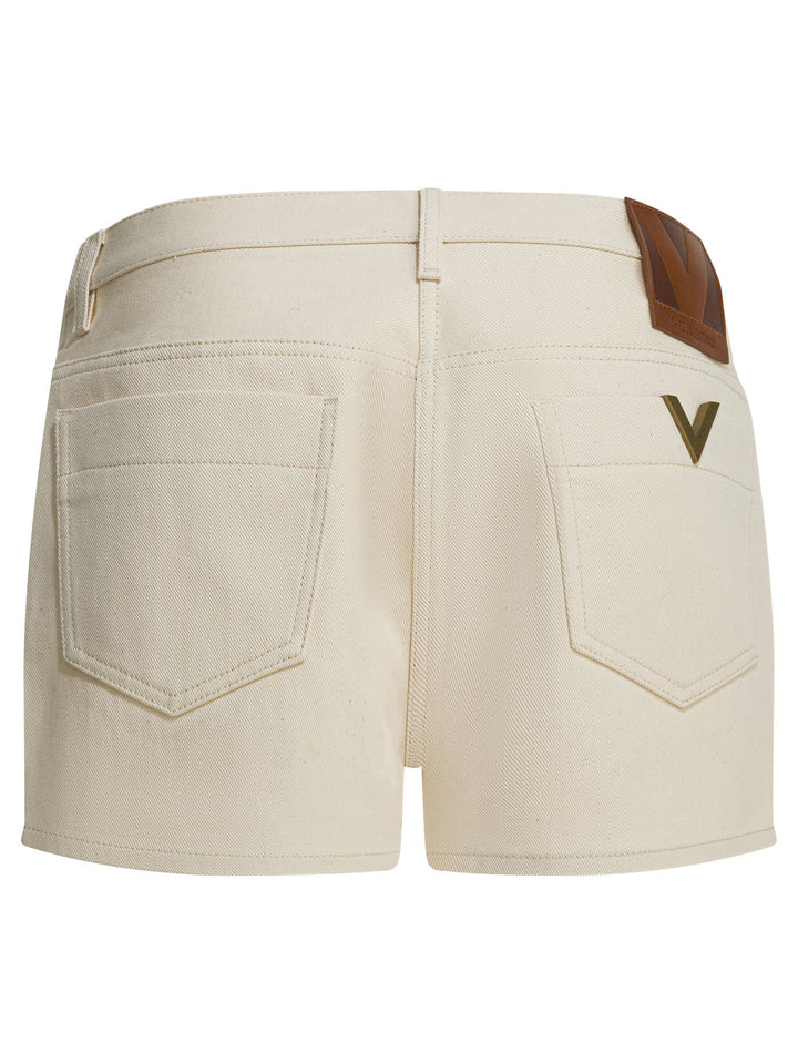 Valentino Five-Pocket Denim Shorts - Bianco | b96de975c69979c489aaf19c5c3f259922246b63