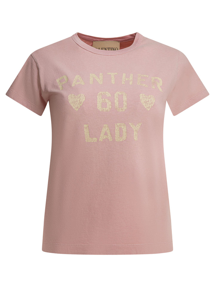 Valentino Panther Lady T-shirts - Rosa | 92173fef62f4da5c4e8d3734b1c0c49225b53e61
