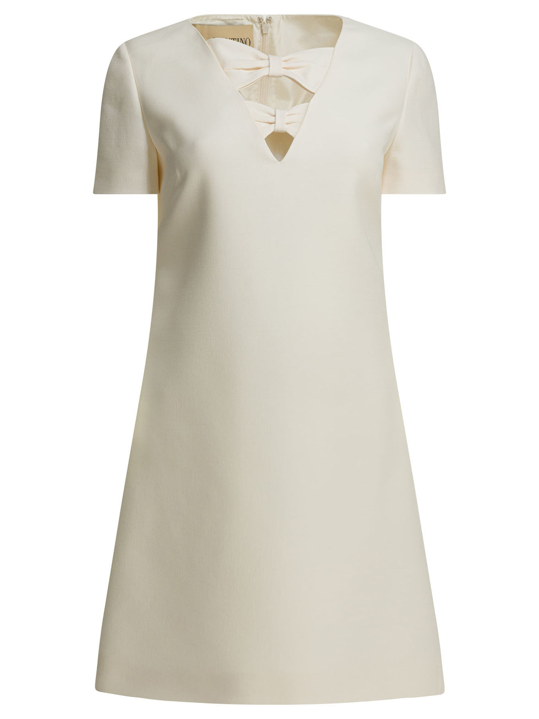 Valentino Wool Blend Short Dress Abiti - Bianco | 6417abff7c741a7b2376989d6e0dab8fb48b0ac2