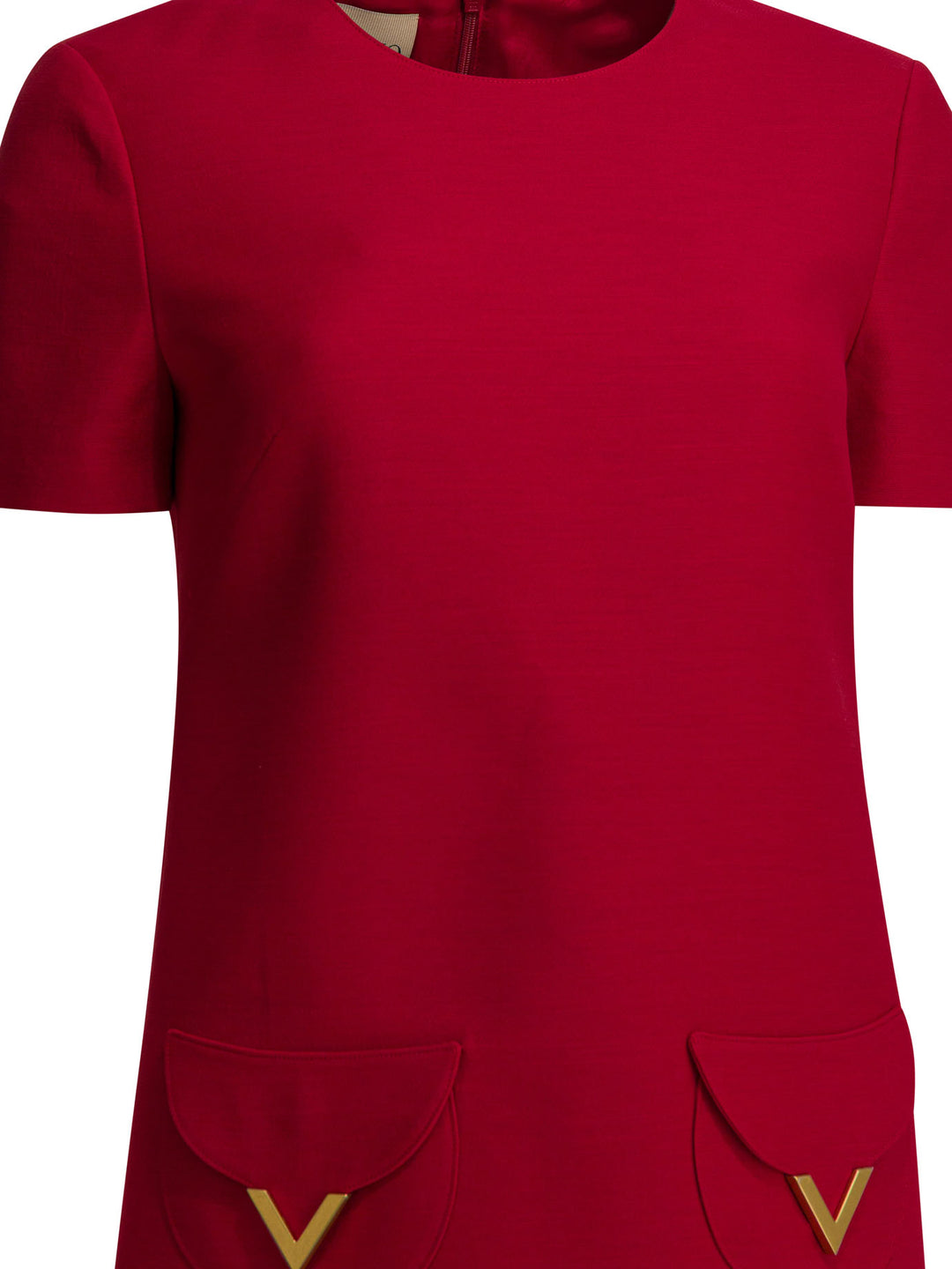 Valentino Wool-Blend Flared Dress Abiti - Rosso | 2911a5f3f9d8b692a65465ed49d66b1de883cae6