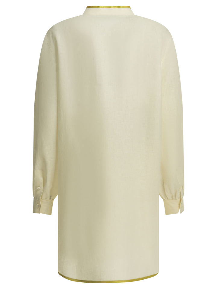 Valentino Embroidered Chemisier Short Dress Abiti - Bianco | 8cc3271779c599f285936e8bdda3883a427f42cb