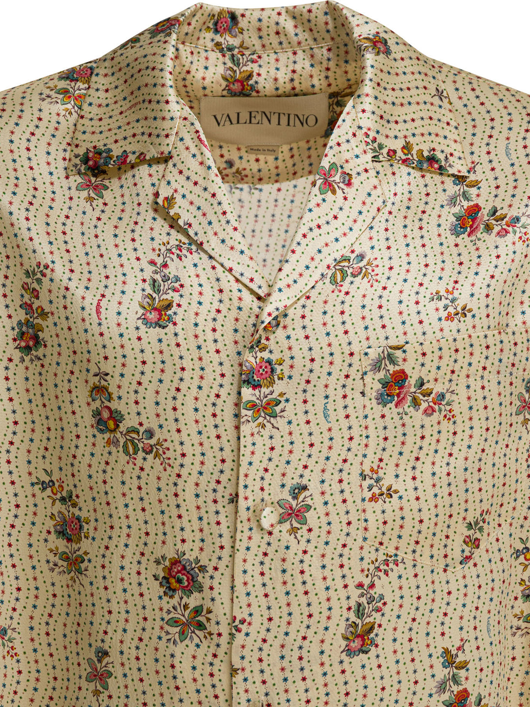 Valentino Silk Bowling Shirt Shirts - Giallo | 275b84ee65f75a8a7517c008597e8ac078762b52