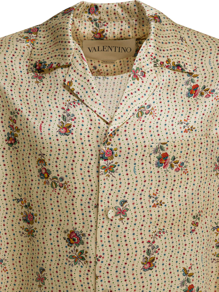 Valentino Silk Bowling Shirt Shirts - Giallo | 275b84ee65f75a8a7517c008597e8ac078762b52