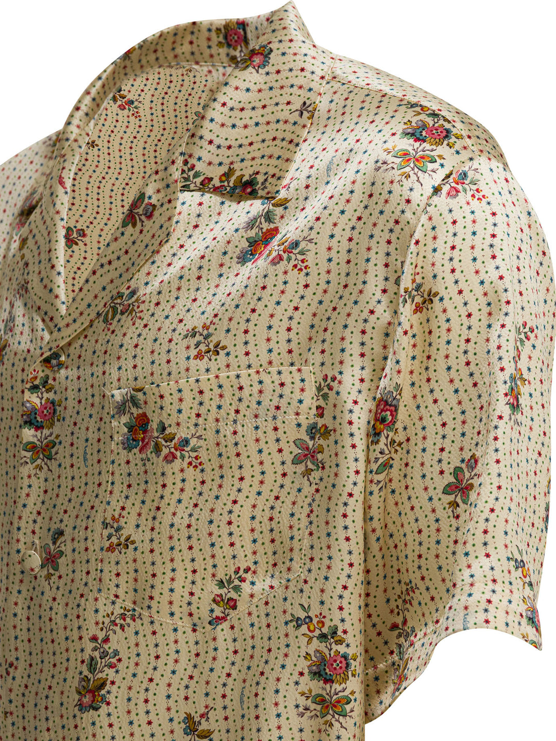 Valentino Silk Bowling Shirt Shirts - Giallo | 0c8ca0697cb7d42773fa53c386da972e2ae3d12b